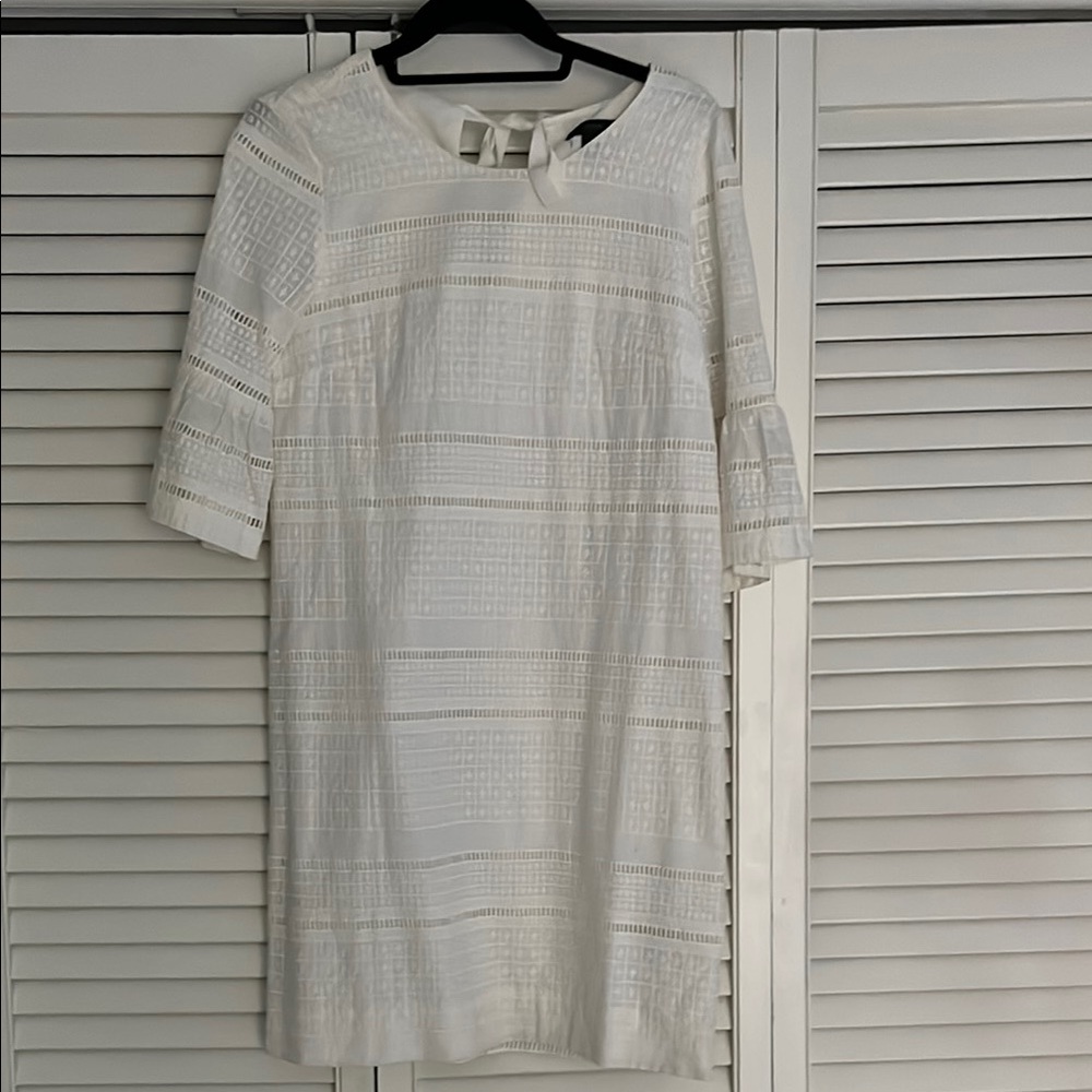 Elegant White eyelet J. Crew Dress